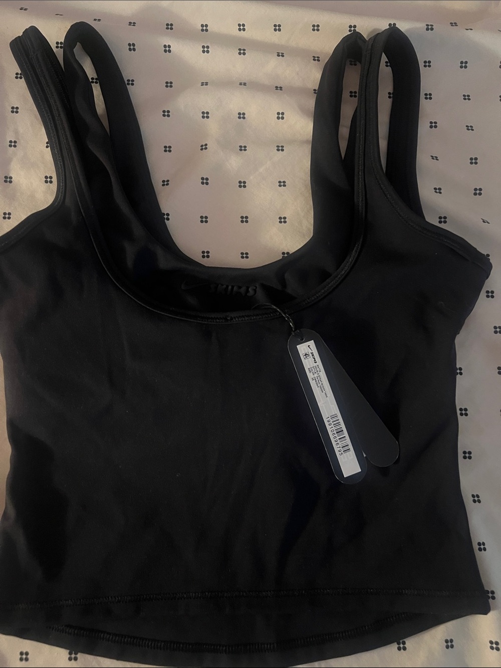 Nike Skims Black Double-Strap Scoop Crop Tank